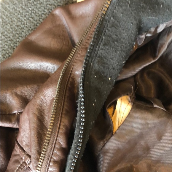 Foreign Exchange Faux Leather Jacket/Hoodie - Picture 8 of 8